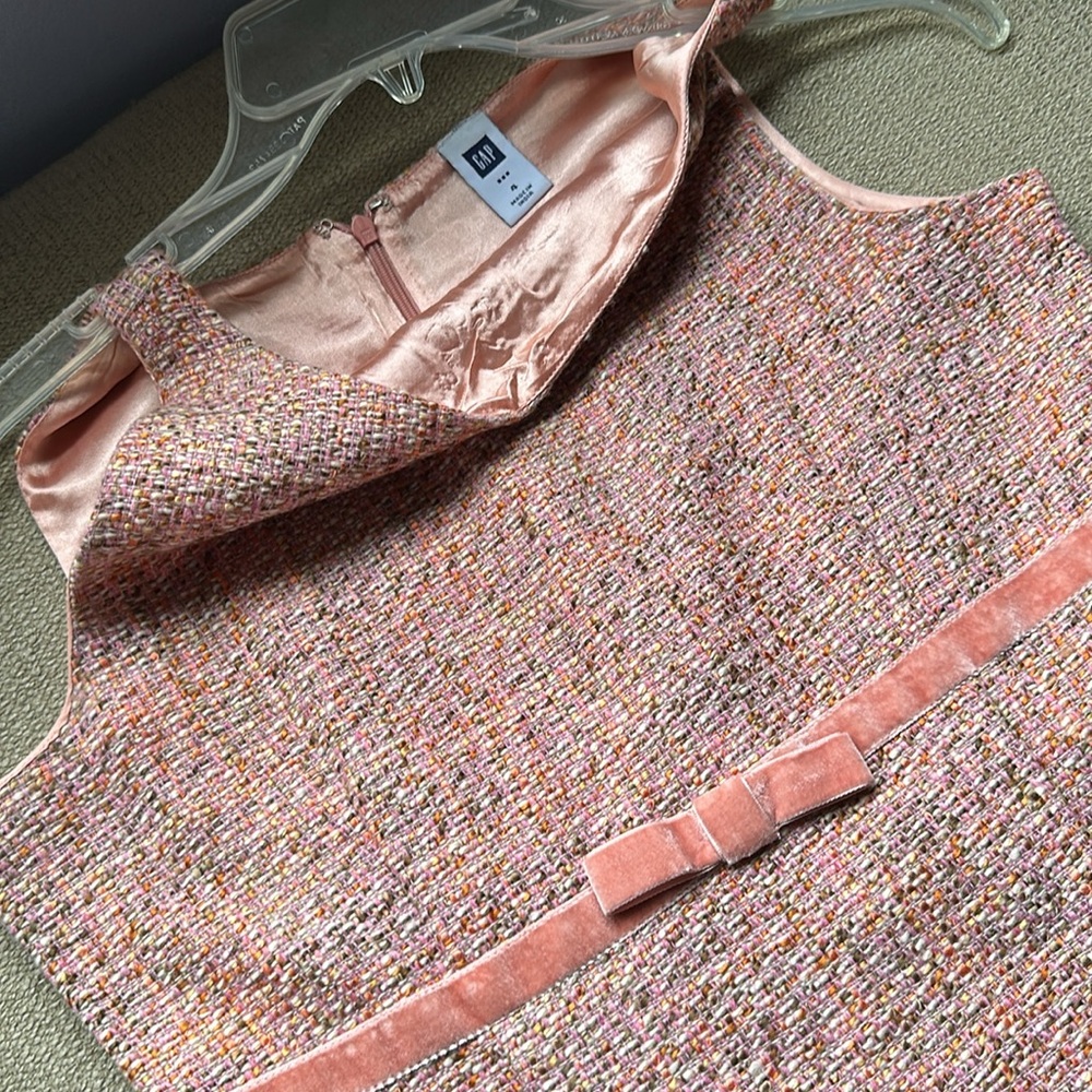 Gap Tweed Boucle pink Dress Sz 4